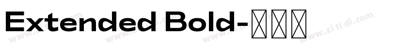 Extended Bold字体转换